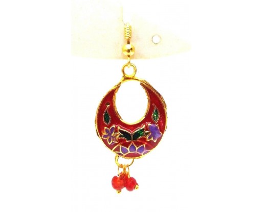 Meenakari Minakari Enamel Jhumka Jhumki Handmade Earrings Jewelry Drop Long AE90